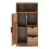 Mobile da bagno - HELLOSHOP26 - 100 x 50 x 25 cm - 2 ripiani - 2 cassetti - Nero 3