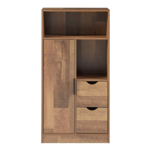Mobile da bagno - HELLOSHOP26 - 100 x 50 x 25 cm - 2 ripiani - 2 cassetti - Nero 1