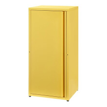 Armadio metallico - HELLOSHOP26 - 88x40x35 cm - Giallo - 2 ripiani regolabili - Stile industriale