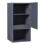 Wandschrank - HELLOSHOP26 - 60x30x30 cm - Grau - MDF - Badezimmer 2