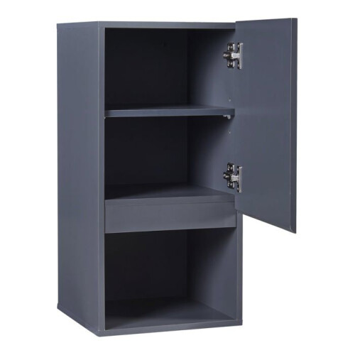 Wandschrank - HELLOSHOP26 - 60x30x30 cm - Grau - MDF - Badezimmer 1