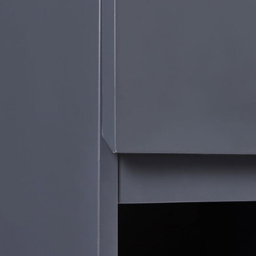 Wandschrank - HELLOSHOP26 - 60x30x30 cm - Grau - MDF - Badezimmer 2