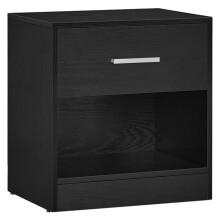 Mesa de cabeceira - HELLOSHOP26 - Minimalista - 1 gaveta - Preto - 28 x 39 x 41 cm