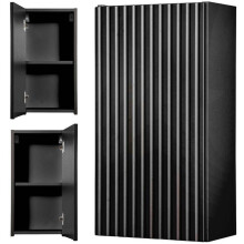 Wandschrank - HELLOSHOP26 - 30 x 57 x 19 cm - Schwarz - MDF - Softclose