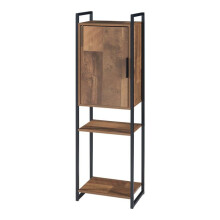 Badezimmerarschrank - HELLOSHOP26 - 115 x 35 x 25 cm - 2 Regale - zeitloses Design - Schwarz