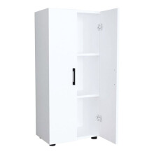 Armoire - HELLOSHOP26 - Polyvalente - 2 portes - 3 étagères - Blanc