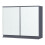 Armadio a muro - HELLOSHOP26 - Bagno - Specchio - 2 porte - Grigio 1