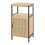Armadio da bagno - HELLOSHOP26 - 80x40x35 cm - MDF - Bambù - Rattan 1