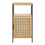 Armadio da bagno - HELLOSHOP26 - 80x40x35 cm - MDF - Bambù - Rattan 2
