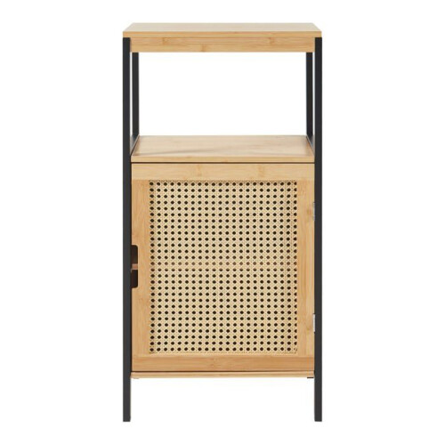 Armadio da bagno - HELLOSHOP26 - 80x40x35 cm - MDF - Bambù - Rattan 1