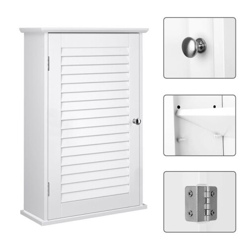 Wandmeubel - HELLOSHOP26 - Apotheekkast - MDF E1 - 40x16x60 cm - Wit 2