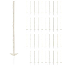 Poteiros de cerca 103 cm pacote com 40 estacas PP branco 14_0009735