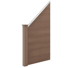 ClĂ´ture de jardin brise vue brise vent bois composite 180 x 96 cm brun 03_0001476