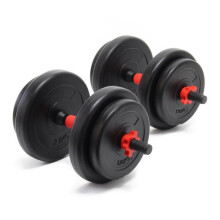 Jeu haltères 15 kg plaques de poids fonte entrainement musculation poids 16_0000844