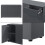 Commode estilizada mueble de almacenamiento práctico con 2 cajones 3 puertas panel de partículas 74 4