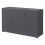 Commode estilizada mueble de almacenamiento práctico con 2 cajones 3 puertas panel de partículas 74 1