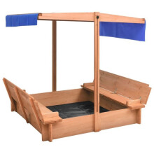 Box per bambini con tetto in legno di abete 112 x 112 x 112 cm 02_0005058