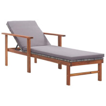 Transat - HELLOSHOP26 - Resina trenzada - Madera de acacia - Gris - Confortable con cojines