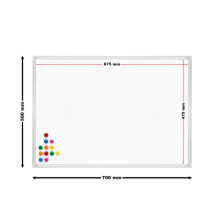 Tableau magnétique - HELLOSHOP26 - 70x50cm - 12 aimants inclus - Design classique - Facile à nettoyer