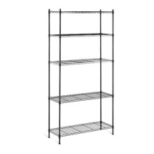 Professionele zwarte metalen rek 35 x 90 x 180 cm 150 kg 14_0001538