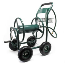Carro de enrolar para mangueira de jardim - Multicolorido - 95x57x97 cm - Metal - 16,6 kg - Com rodas