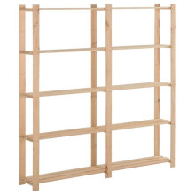 Scaffale 5 livelli stoccaggio 170 x 28,5 x 170 cm legno di pino massello 02_0000659
