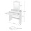 Coiffeuse - HELLOSHOP26 - Modèle avec miroir - 9 ampoules - 2 tiroirs - 3 compartiments 4
