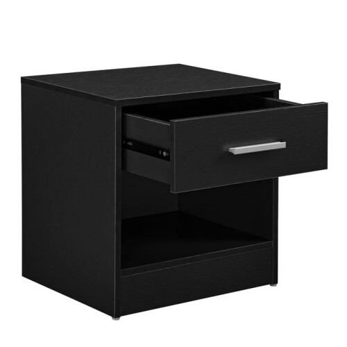 Nachttisch Kommode mit Schublade 38 cm schwarz 03_0004203 1