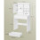 Coiffeuse - HELLOSHOP26 - Blanc - Miroir inclus - 1 tiroir - Étagères réglables 4