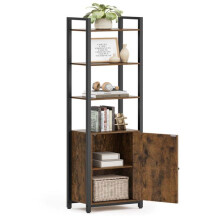 Biblioteca - HELLOSHOP26 - Vertical 6 níveis - Metal preto - Prateleiras ajustáveis - 24 x 40 cm