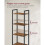 Biblioteca - HELLOSHOP26 - Verticale 6 livelli - Metallo nero - Ripiani regolabili - 24 x 40 cm 3