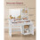 Coiffeuse - HELLOSHOP26 - Miroir avec lumière - 2 tiroirs - USB - Étagères réglables 2