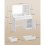 Coiffeuse - HELLOSHOP26 - Miroir avec lumière - 2 tiroirs - USB - Étagères réglables 4
