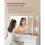 Coiffeuse - HELLOSHOP26 - Miroir avec lumière - 2 tiroirs - USB - Étagères réglables 5