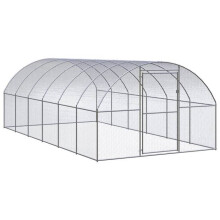 Hühnerstall - HELLOSHOP26 - 3 x 6 x 2 m - Verzinkter Stahl - Außen - Grau
