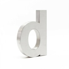 Placa de número de casa - Aço inoxidável - 20 cm - Design 3D - Fixação simples - Resistente às intempéries