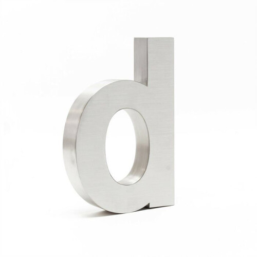 Placa de número de casa - Aço inoxidável - 20 cm - Design 3D - Fixação simples - Resistente às intempéries