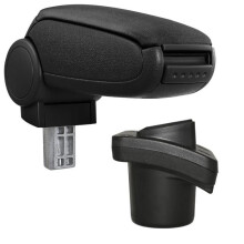 Bracciolo centrale per Citroen C2 con scomparto imbottito in tessuto nero 03_0000405