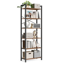 Étagère - HELLOSHOP26 - 6 niveaux - Acier robuste - Style industriel - 66x30x186 cm
