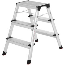 Échelle domestique pliable escabeau marchepied 3 niveaux en alu antidérapant capacité de charge 150 kg