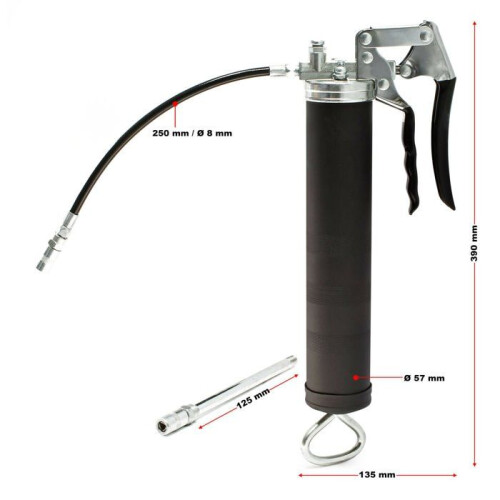 Pompa grassa manuale - HELLOSHOP26 - 500 ccm - Plastica e Metallo - Uso commerciale e privato 1