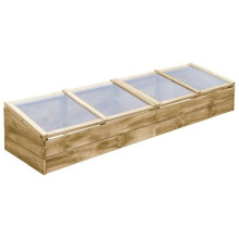 Serre - HELLOSHOP26 - Set van 2 - Geïmpregneerd grenenhout - 200 x 50 x 35 cm - Groen