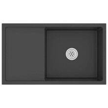 Fregadero de cocina hecho a mano instalación de lavabo de cocina 75 x 44 cm acero