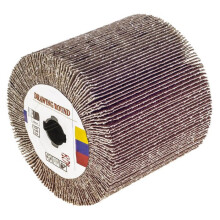Lamellenschleifrolle - HELLOSHOP26 - Modell 14_0003246 - Körnung 80 - Abmessungen 110x100 mm - Aluminiert
