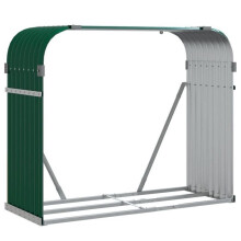 Porta-legna 120 x 45 x 100 cm acciaio zincato verde 02_0043756