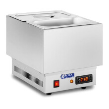 Fondente per cioccolato - HELLOSHOP26 - 2 vasche GN 1/4 - Capacità 10 kg - Temperatura fino a 100 C - Inox
