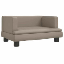 Cama para cachorro sofá confortável cappuccino 60 x 40 x 30 cm couro sintético marrom 02_0043077