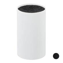 Bloco de facas universal - HELLOSHOP26 - Branco - Para 8 facas - Design atemporal - Plástico
