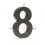 Plaque numero maison "8" arial anthracite 3D 20cm acier fin resistant intemperie 5