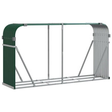 Suporte de lenha 180 x 45 x 100 cm aço galvanizado verde 02_0043765